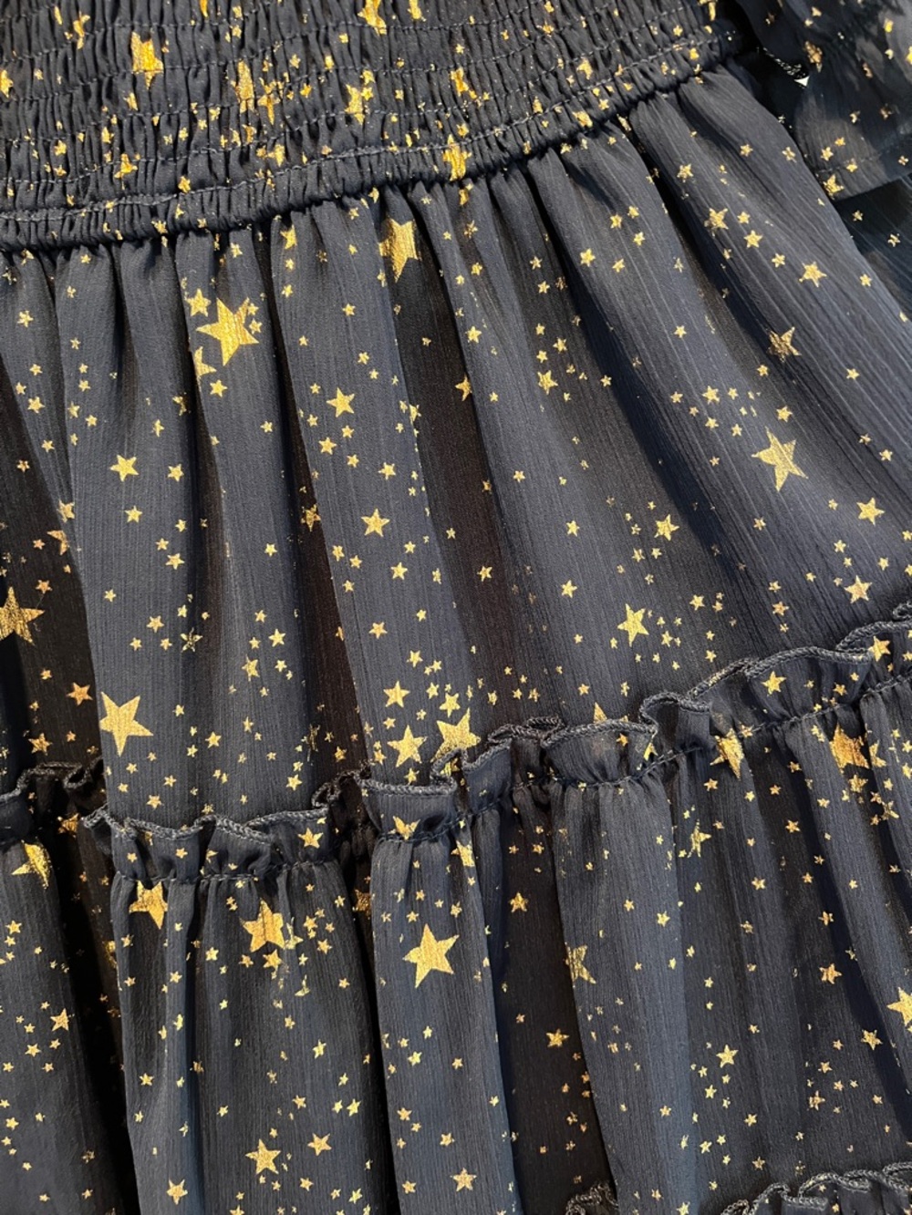 Ivy City Co Navy Dress with Gold Star Print - Picture 3 of 3